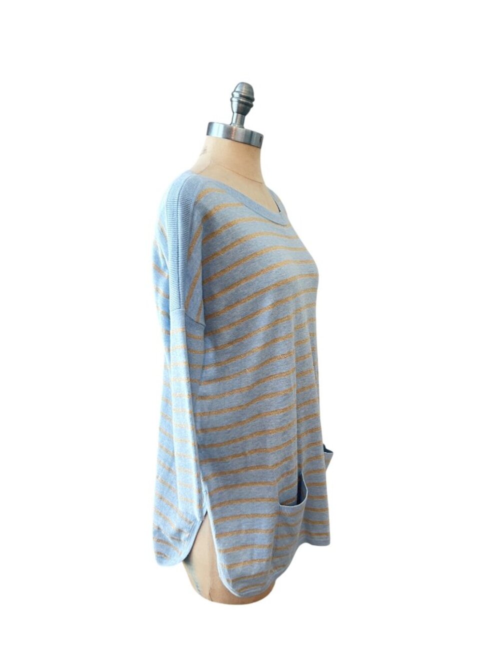 Lilly Pulitzer Cobo Tunic Sweater Heathered Crew Blue XXS NWT - Picture 2 of 4